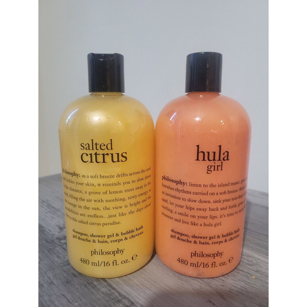 Salted Citrus & Hula Girl Philosophy 3-in-1 Shower Gel Shampoo And Bubble...